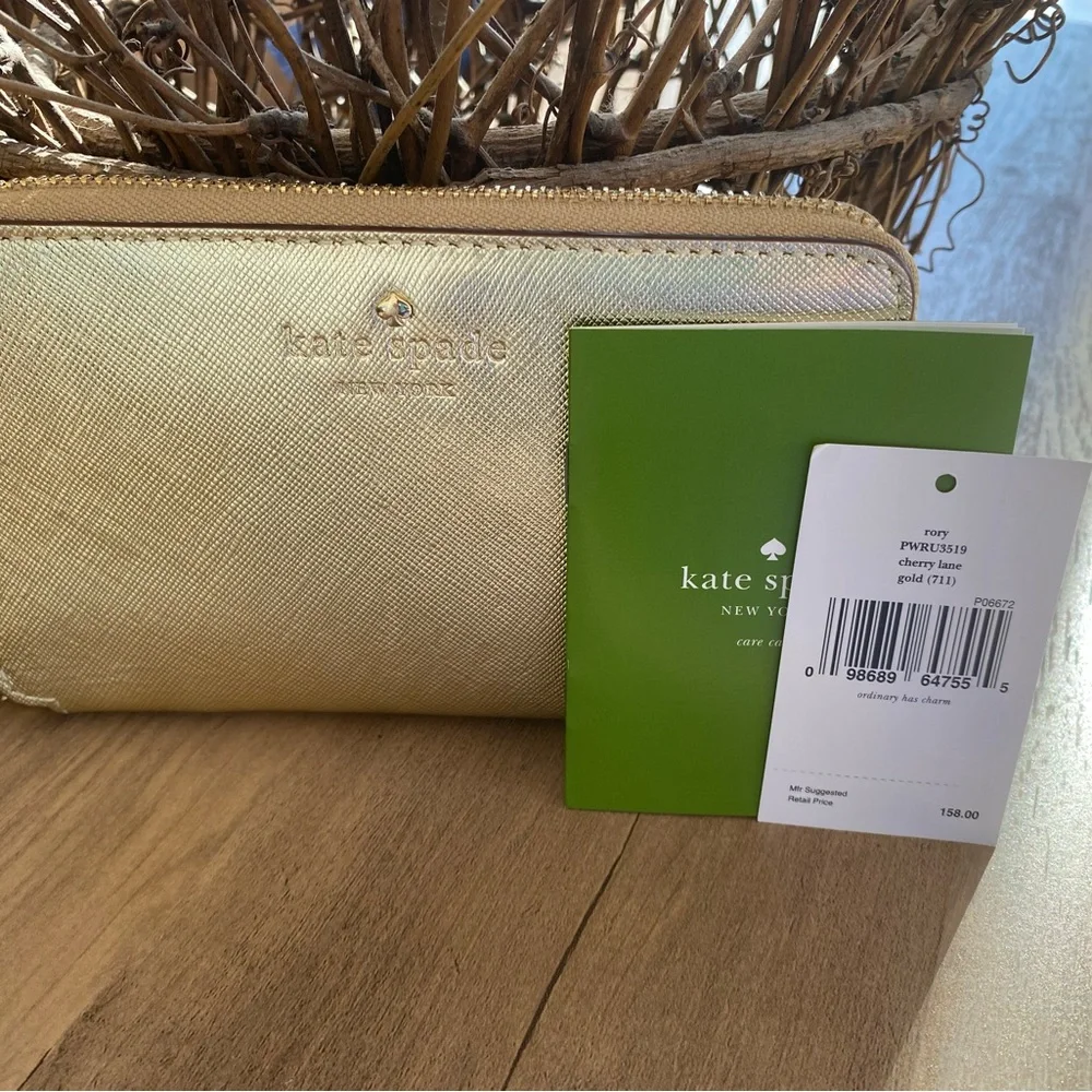 Kate Spade Metallic Gold Wallet